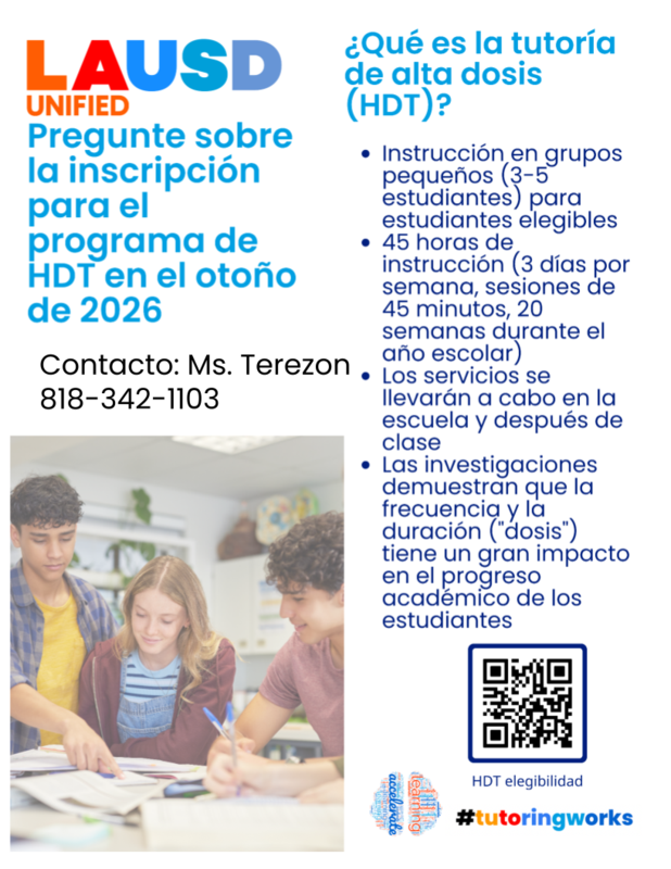Spanish HDT Announcement Flyer