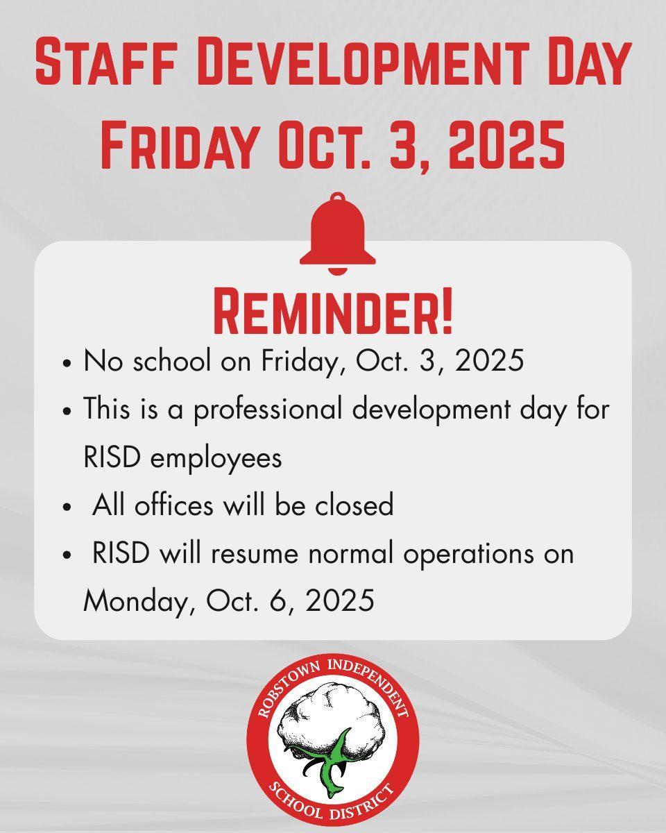 No school Friday October 3