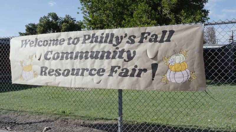 banner infront of philadelphia elementary