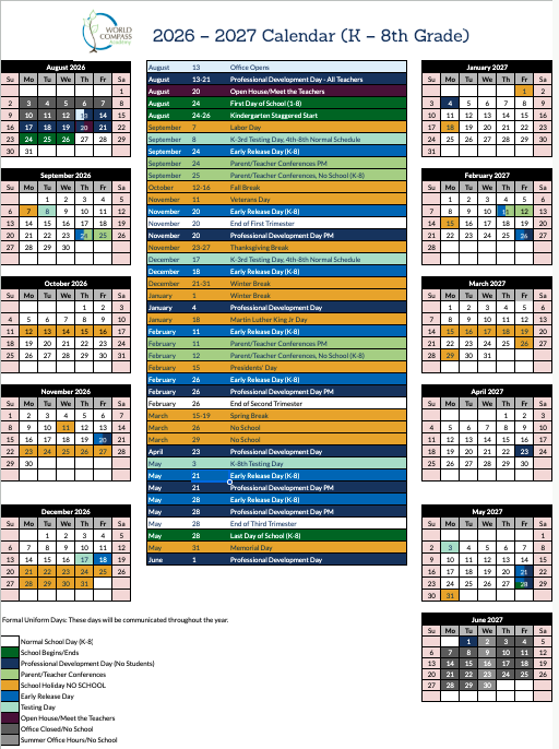26-27 K-8 Calendar