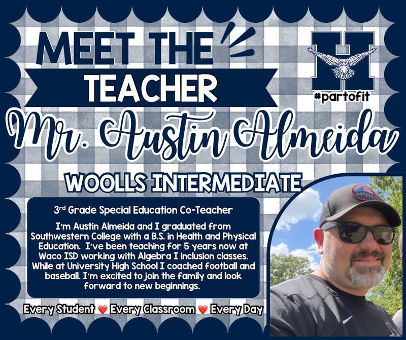 Welcome Mr. Almeida to the 3rd grade team.