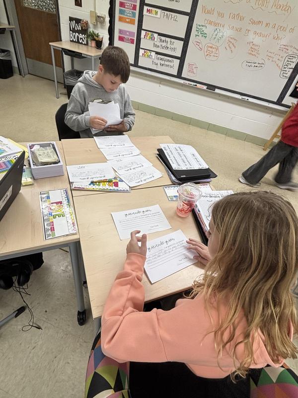 Mrs. Boresi’s class wrapped up the month by showing gratitude to their classmates