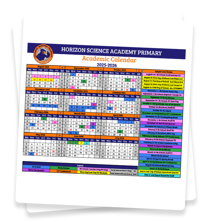 HSA Columbus Primary Calendar