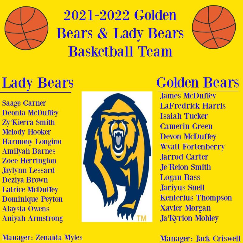 2021 Golden Bear Basketball Team