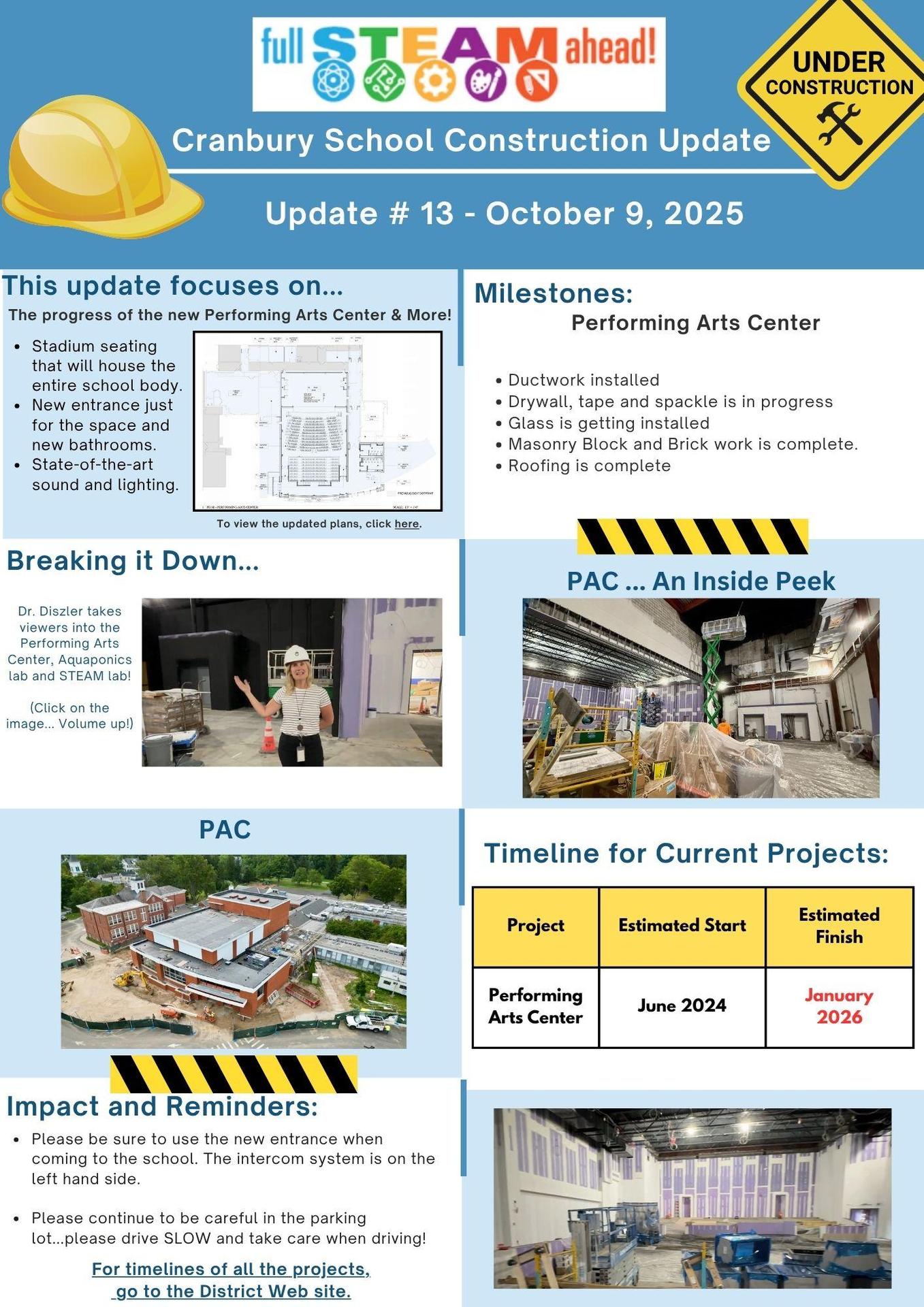 October 2025 Construction Update