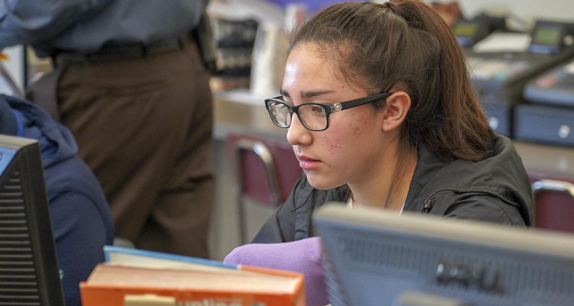 girl in class