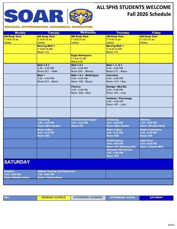 SOAR Program Schedule - Septmeber Thumbnail Image
