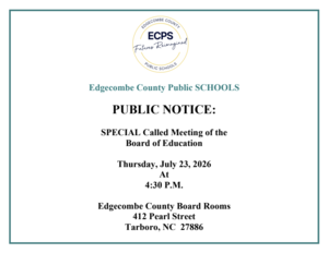 Board of Education Meeting on  Thursday, July 23, 2026 At 4:30 P.M