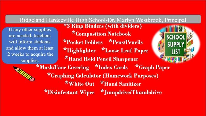 RHHS School Supply List Featured Photo