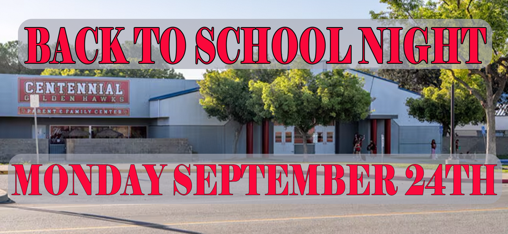 Back To School Night Monday September 24th.