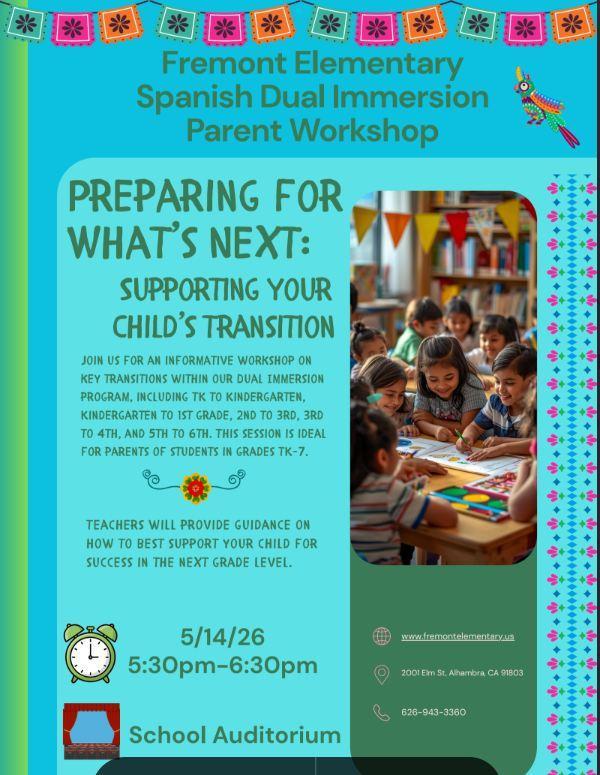 DLI Parent Workshop #3: May 14 at 5:30pm Featured Photo