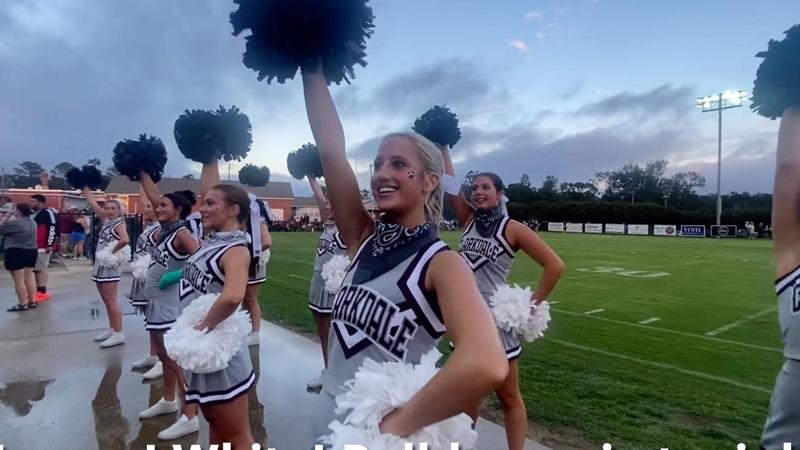 Clarkdale High School Cheerleaders on the Sidelines at Football Friday