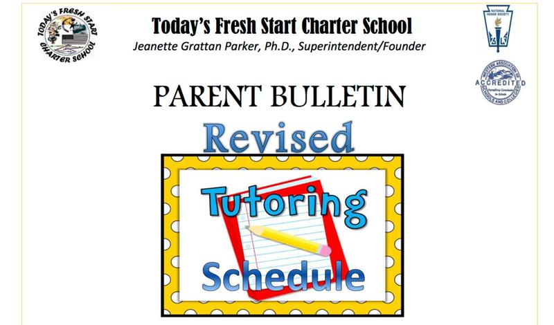 TODAY'S FRESH START CHARTER SCHOOL TUTORING SCHEDULE Featured Photo