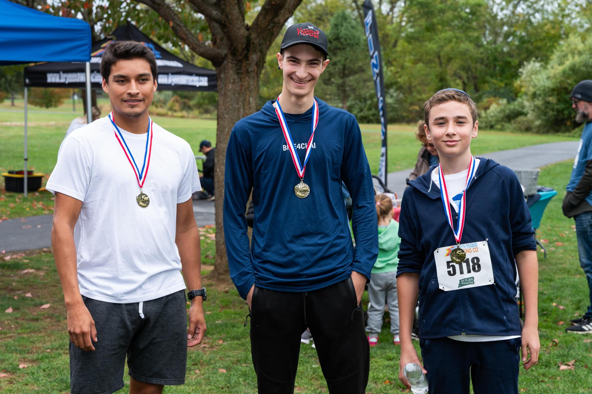 Three 5K winners -- men's division.