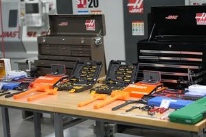 a table with a variety of tools on them