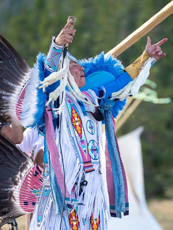 Supaman performing at Yellowstone National Park