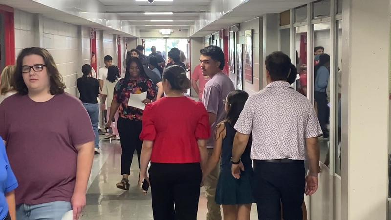 Northeast High School Hall during Open House