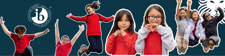 Students jumping up and down