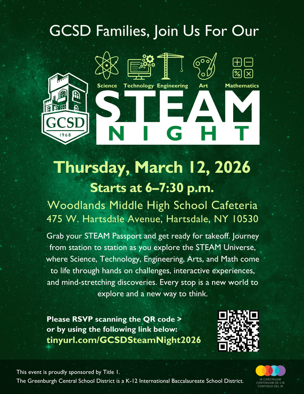 2026 GCSD STEAM NIGHT Flyer English