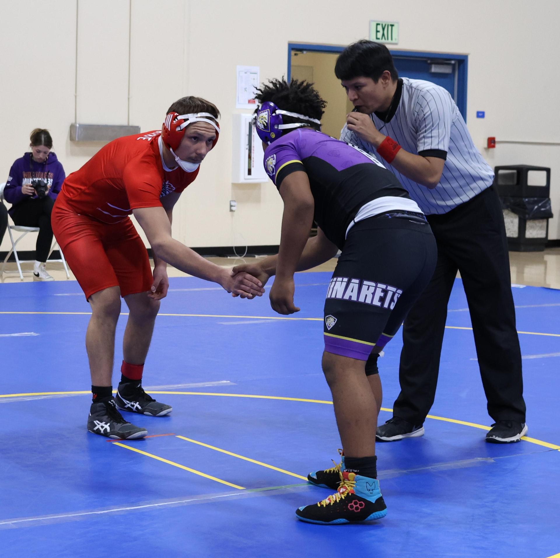 wrestlers in action at parlier