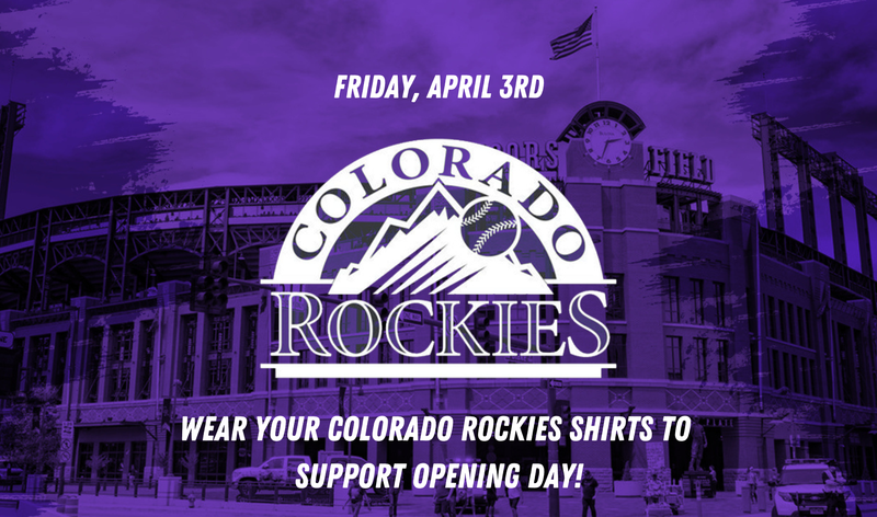 CO Rockies logo on a background of Coors Field. Information about Spirit Day.