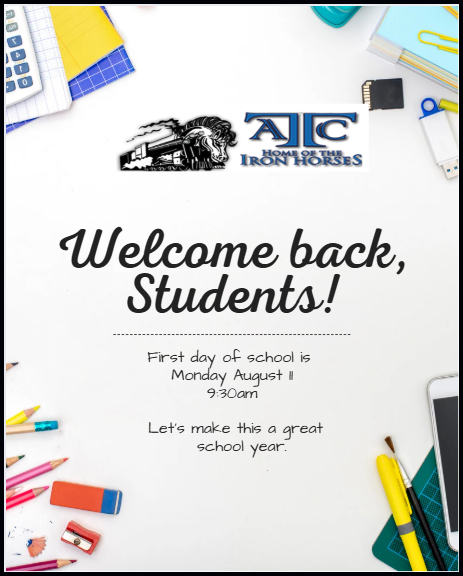 first day of school flyer