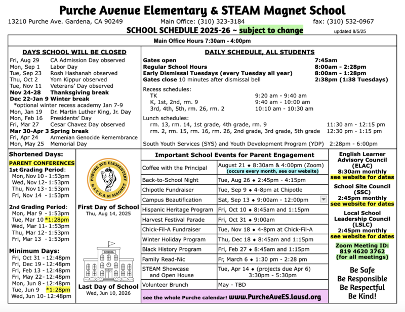 schedule