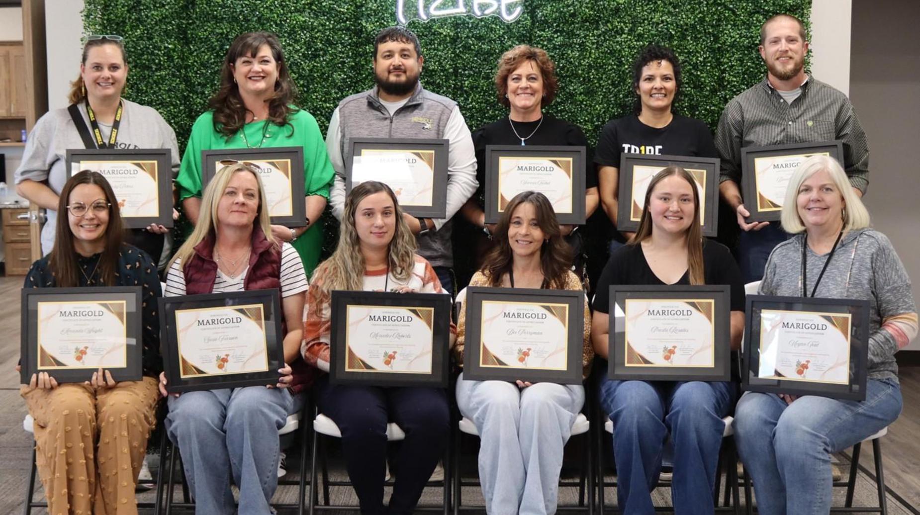 The Marigold Award recipients from Seminole ISD's second Marigold Luncheon