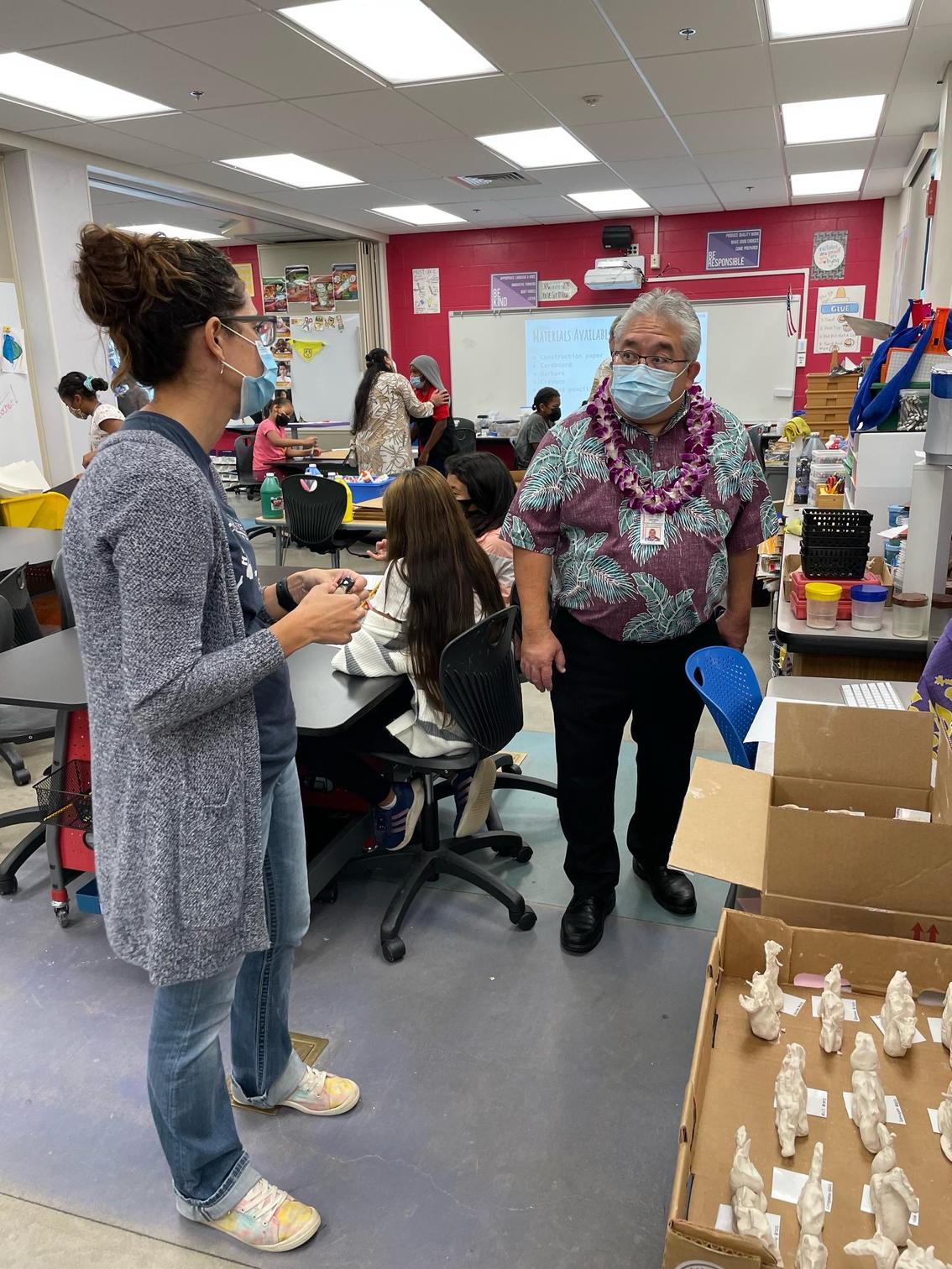 HIDOE Interim Superintendent Visit Solomon Elementary School