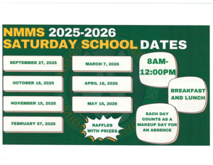 Sat School Dates - Eng
