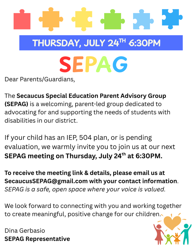 SEPAG Meeting - July 24th, 2025