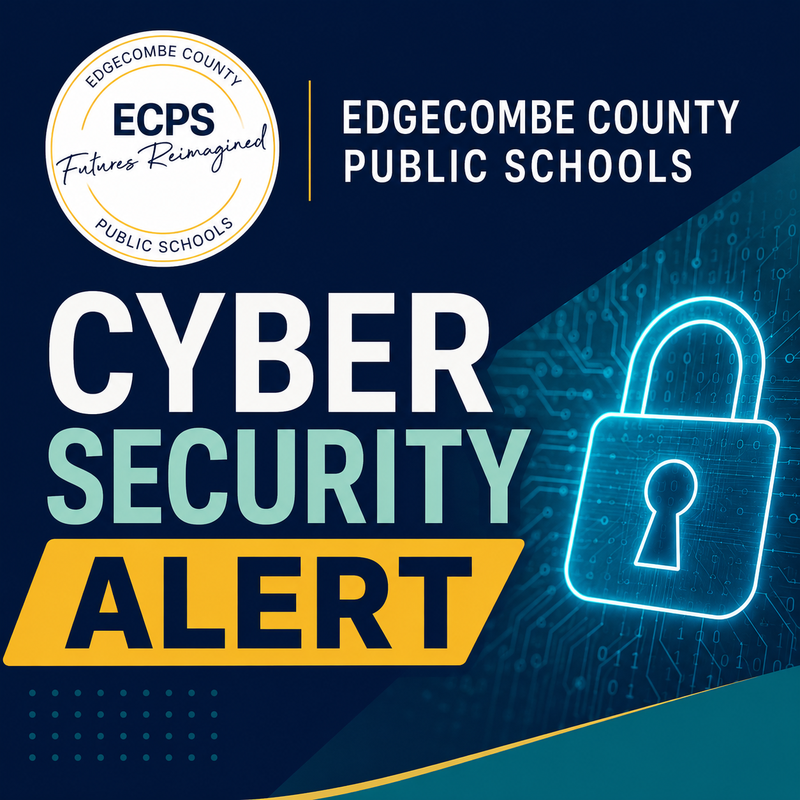 Image of a lock with text cyber security alert