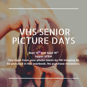 Senior Picture Days Sept 15 and Sept 16