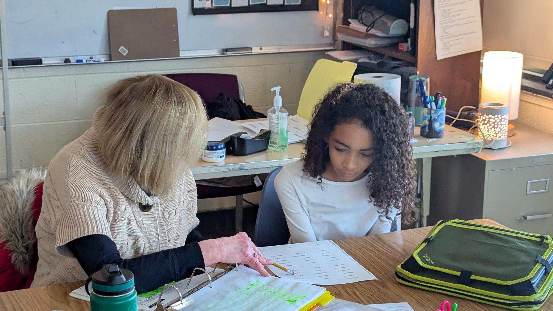 Student working on Wilson Reading
