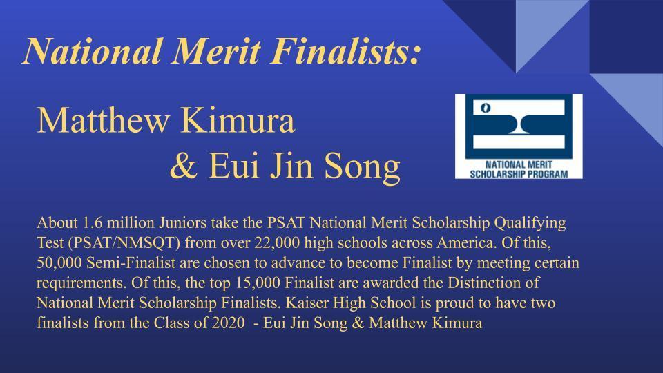 National merit scholar
