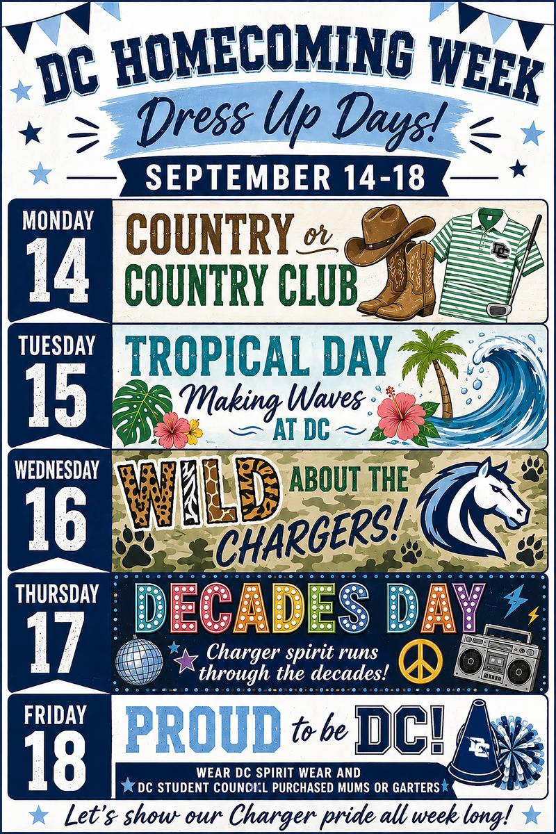 Elementary Homecoming Dress Up Days