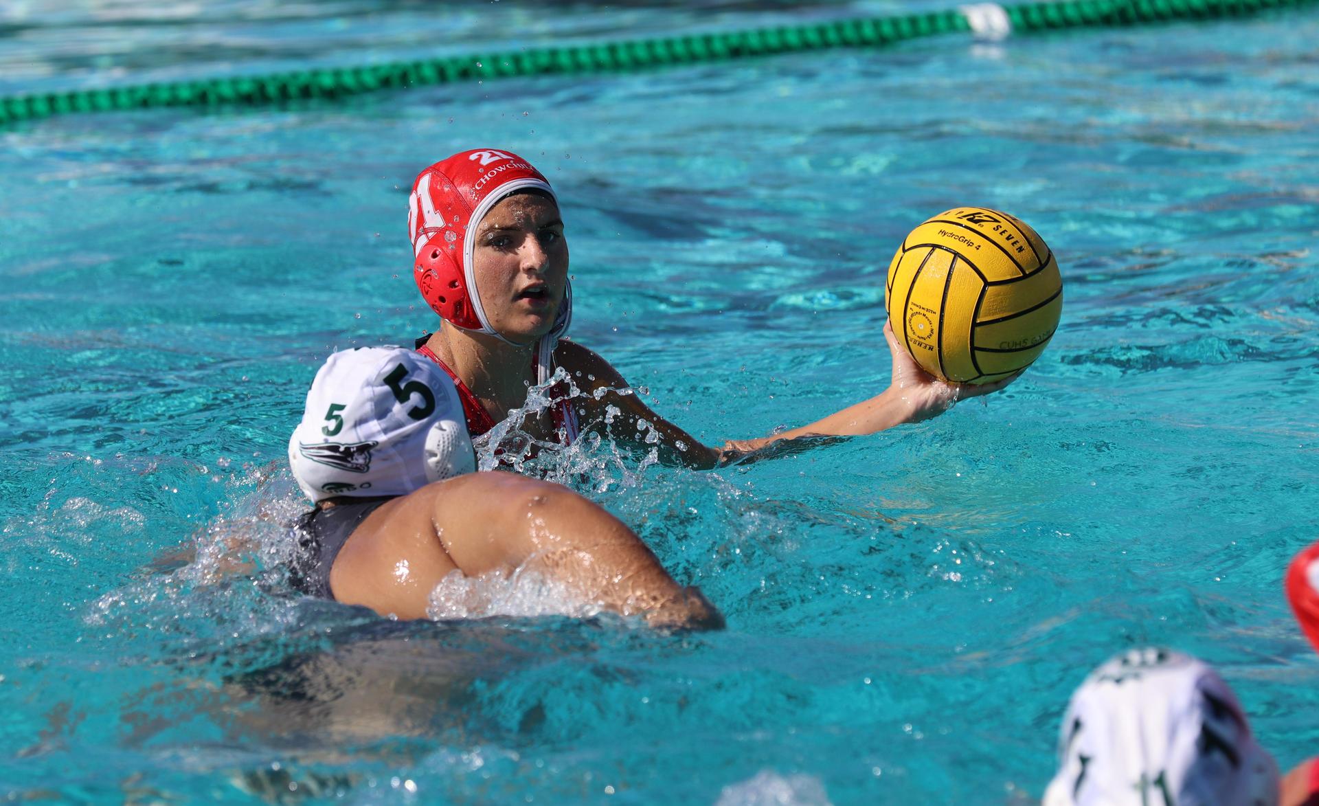 girls playing water polo against Hoover