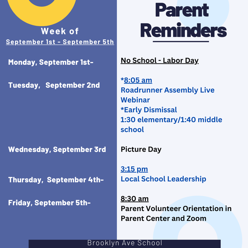 Parent Reminders