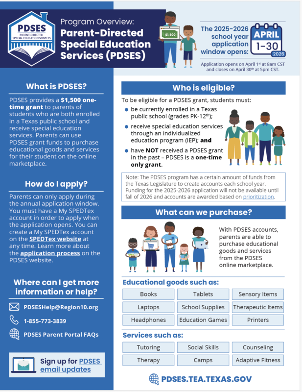 Grants for Families Through the Parent-Directed Special Education Services Program
