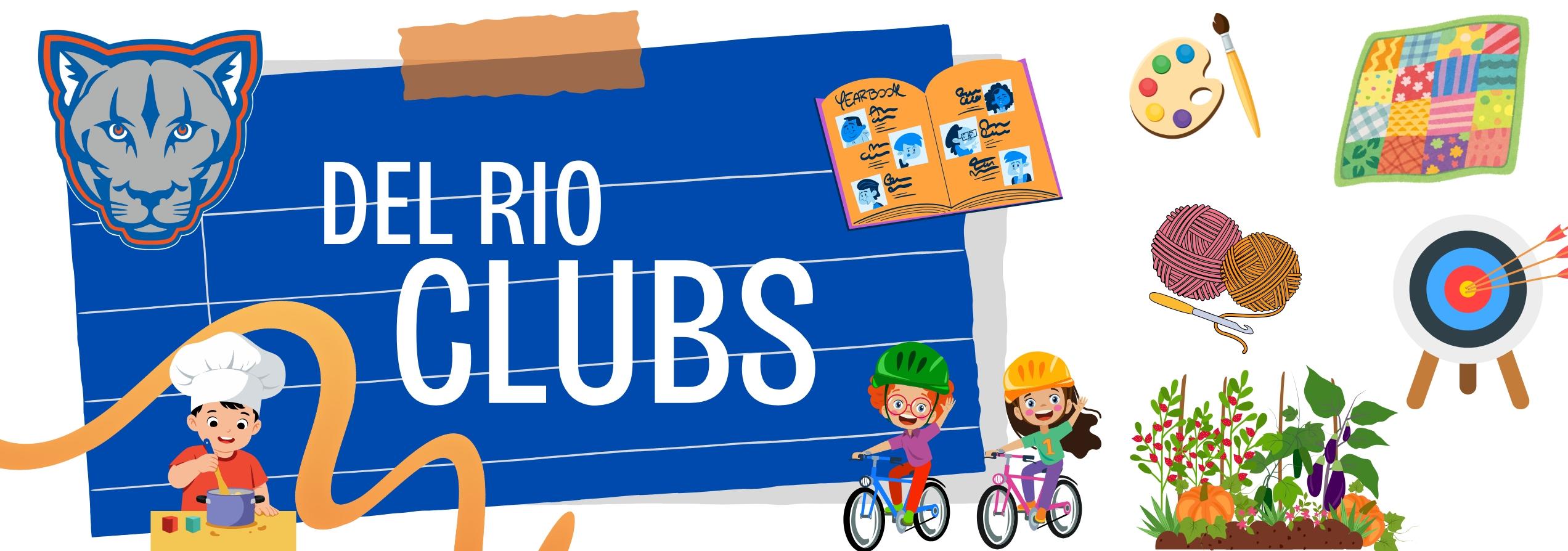 graphics representing various clubs available 