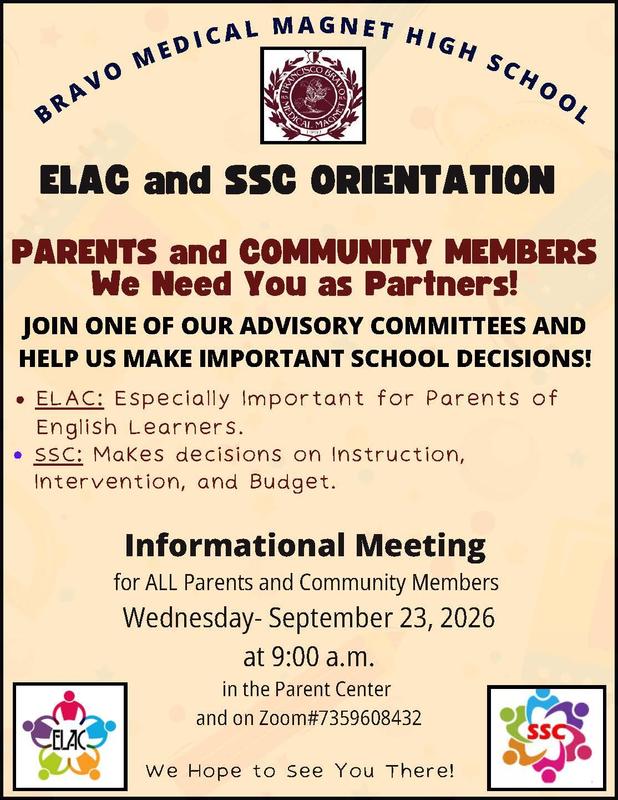 ELAC﻿ and SSC ORIENTATION