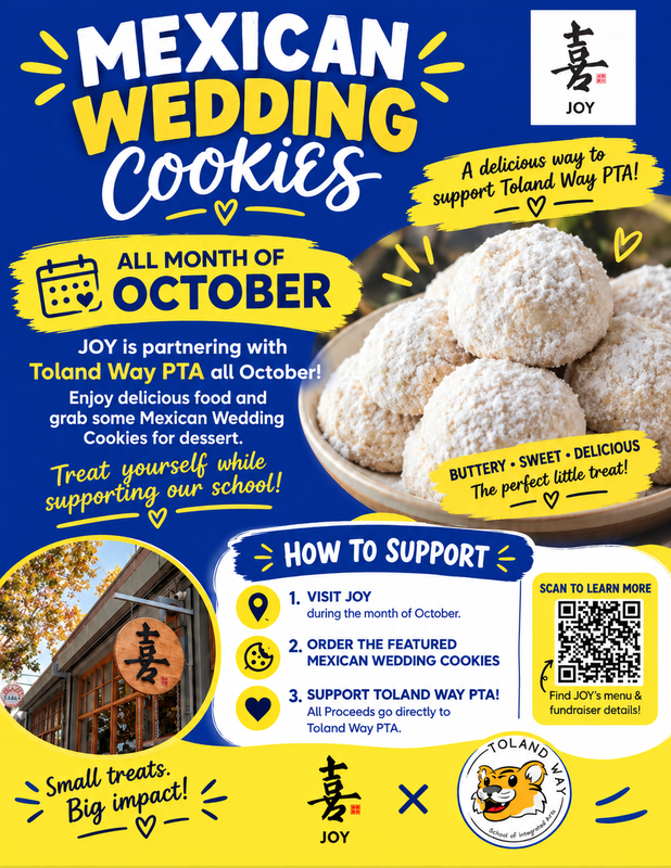 JOY is partnering with Toland Way PTA all October!