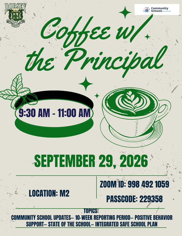 Coffee with the Principal Flyer English