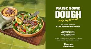 WHS PTSA fundraiser at Panera on 1/13/26 from 4 - 8pm
