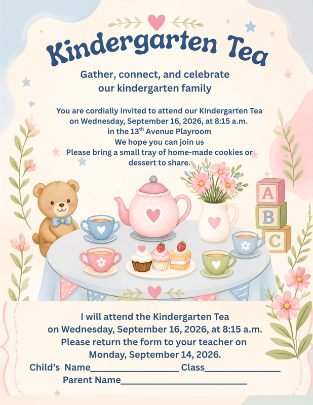 kindergarten tea poster