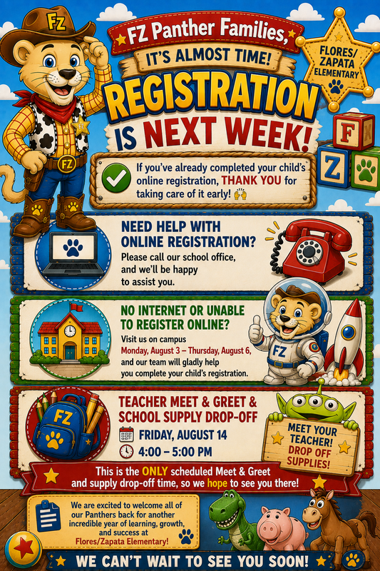 Meet the Teacher & Supply Drop Off Flyer