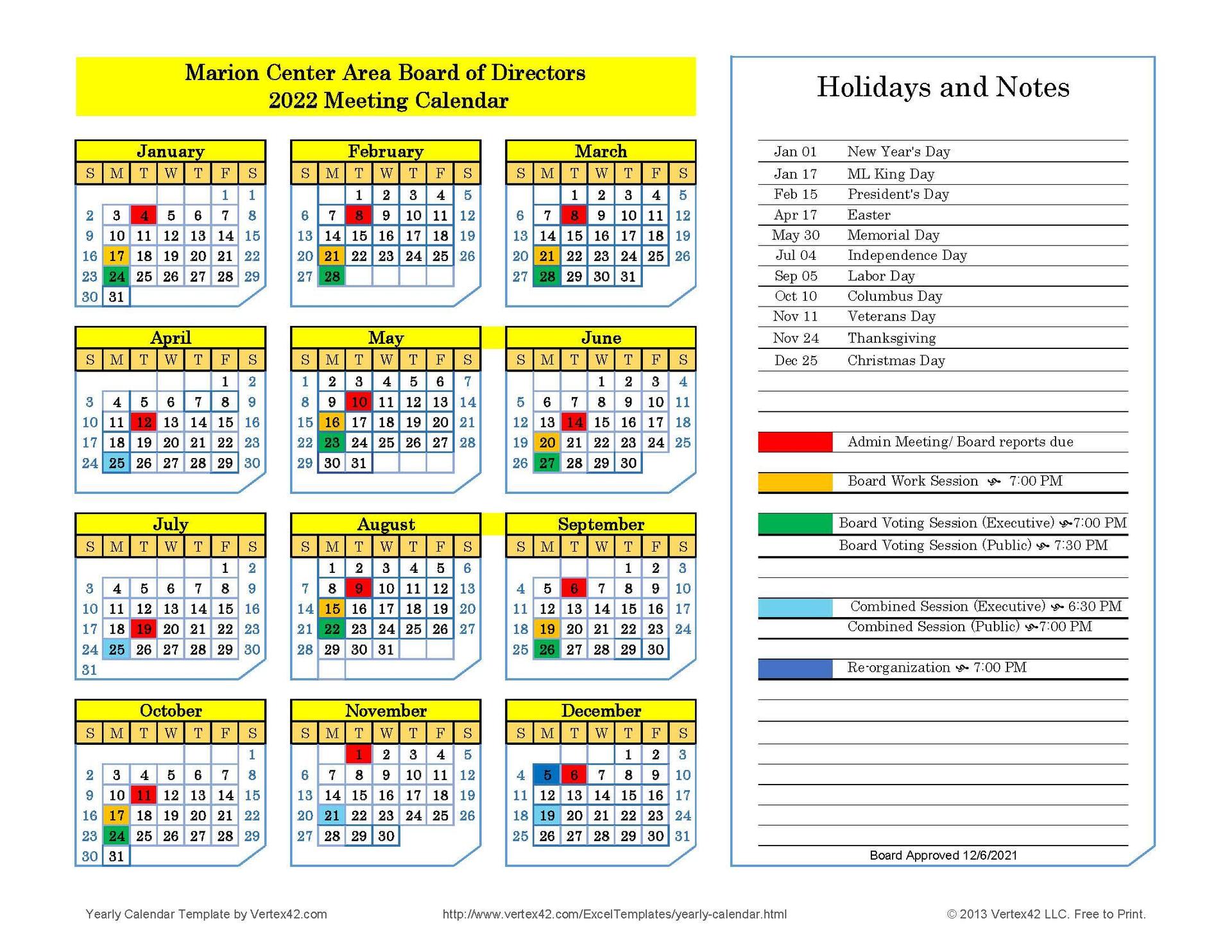 Meeting Calendar School Board Marion Center Area School District Meeting Calendar School Board Marion Center Area School District