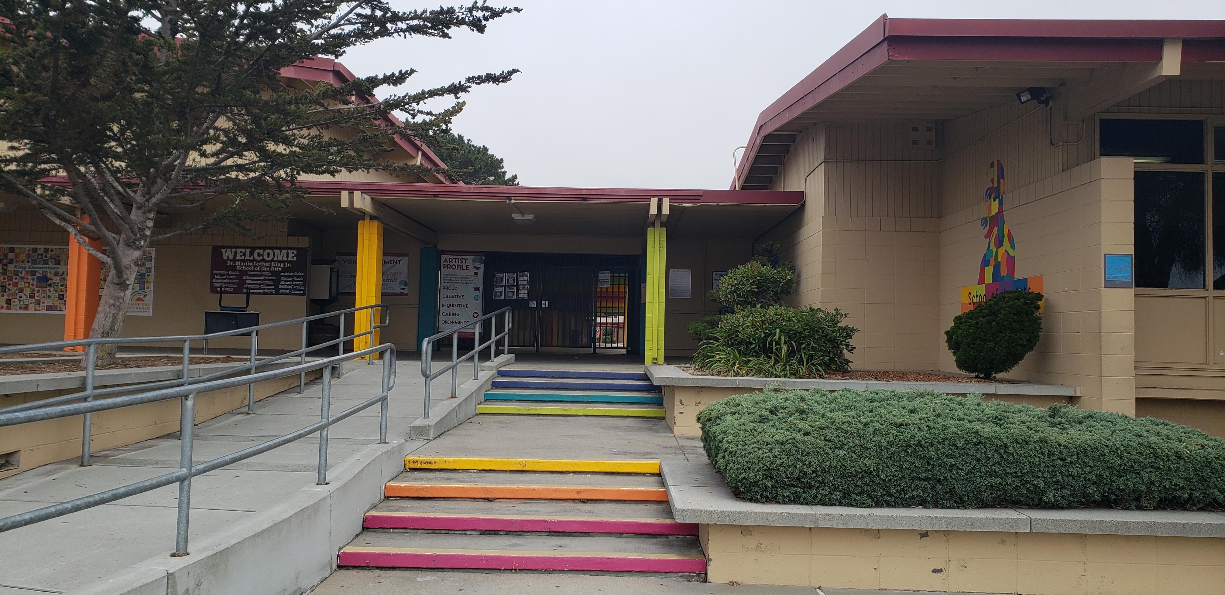 Front of the school entrance