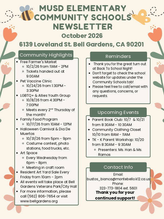 Community Schools Newsletter October