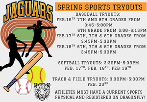 Spring Sports Tryouts